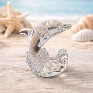 Princess‎ House Crystal Treasures Clear Dolphin Water Ocean Figurine